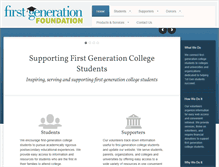Tablet Screenshot of firstgenerationfoundation.org